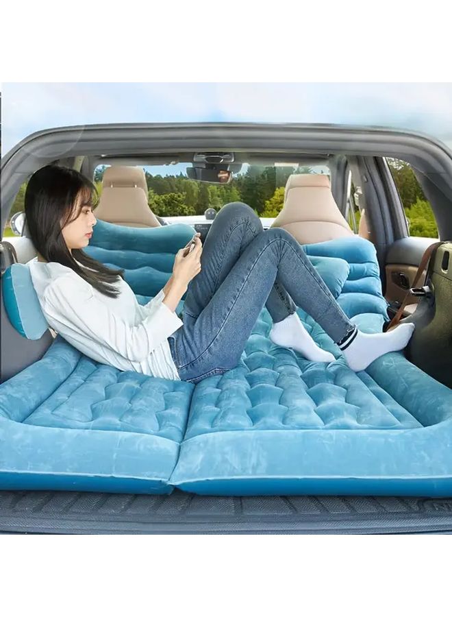 Wave Pattern Gray Inflatable Double Camping Mattress for RV SUV Outdoor Travel - Image 4