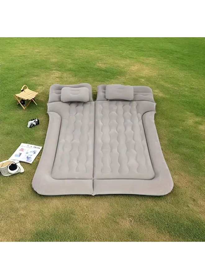 Wave Pattern Gray Inflatable Double Camping Mattress for RV SUV Outdoor Travel - Image 3
