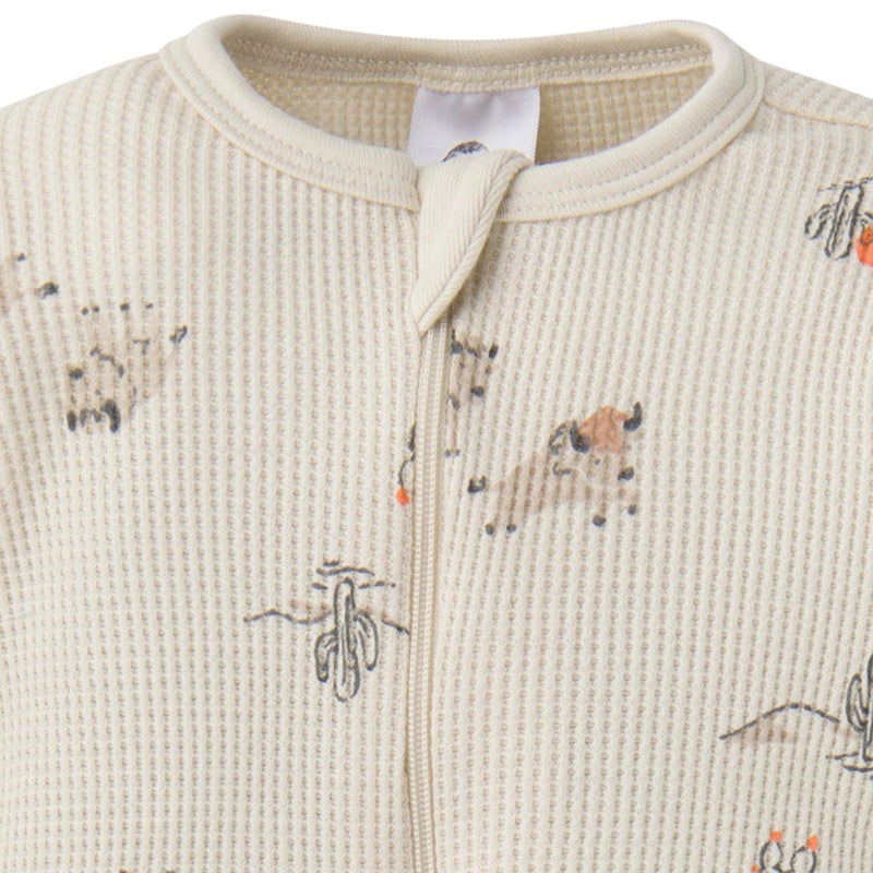 Gerber Baby Unisex 2-Pack 2-Way Zip Thermal Footed Sleep 'N Play, Buffalo, 0-3 Months - Image 3