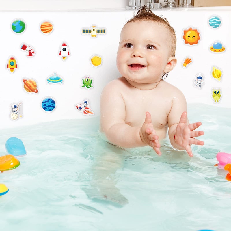 Tevxj 20 Pcs Outer Space Thick Gel Clings Galaxy Window Gel Clings Decals Stickers For Kids Toddlers And Adults Home Airplane Classroom Nursery Outer Space Party Supplies Decorations Removable And Reusable - Image 5