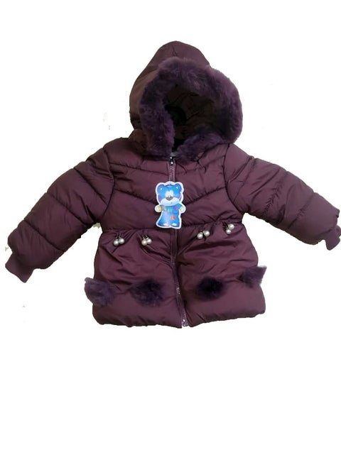 Imported children's bomber jacket lined with fur from the inside