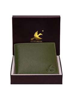 HORNBULL HORNBULL Maddison Mens Olive Green Leather Wallet for Men | Stylist Mens Wallet with RFID Blocking | Genuine Leather Wallets Gift for Mens  - Image 2
