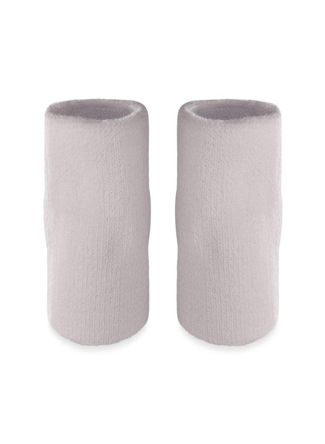 Suddora 6" Doublewide Wrist Bands/Armbands (Pair) - Thick Sweatbands for Basketball, Tennis, Baseball, Gym (White) - Image 1