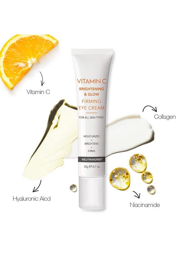 NEUTRIHERBS Eye Cream Vitamin C Eye Gel For Dark Circles Eye Bags Puffiness Eye Massage Under Eye With Hyaluronic Acid 20G E/0.7 Oz.  - Image 4