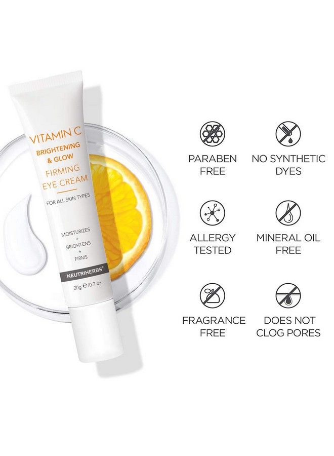 NEUTRIHERBS Eye Cream Vitamin C Eye Gel For Dark Circles Eye Bags Puffiness Eye Massage Under Eye With Hyaluronic Acid 20G E/0.7 Oz.  - Image 5