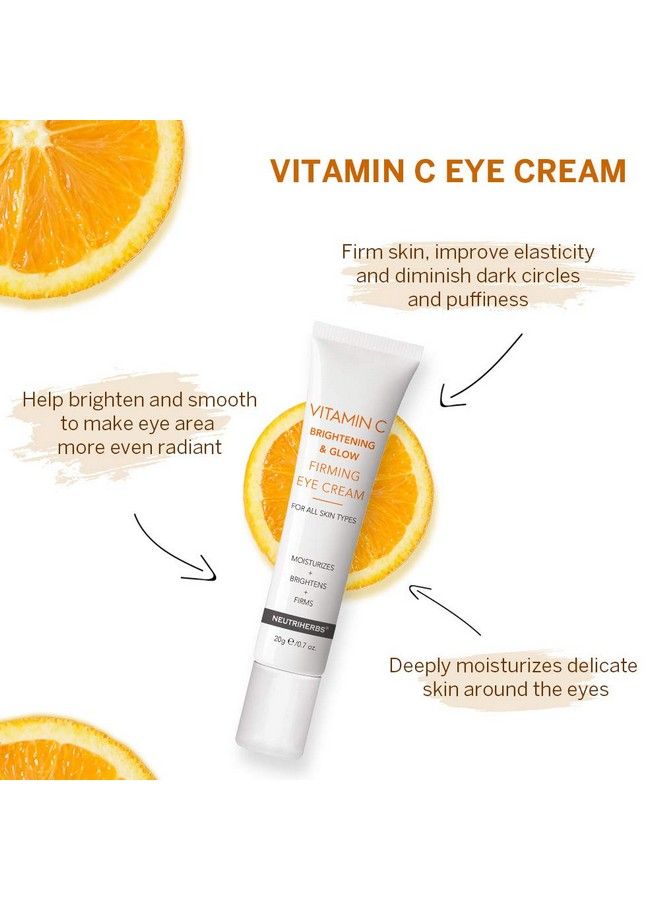 NEUTRIHERBS Eye Cream Vitamin C Eye Gel For Dark Circles Eye Bags Puffiness Eye Massage Under Eye With Hyaluronic Acid 20G E/0.7 Oz.  - Image 3