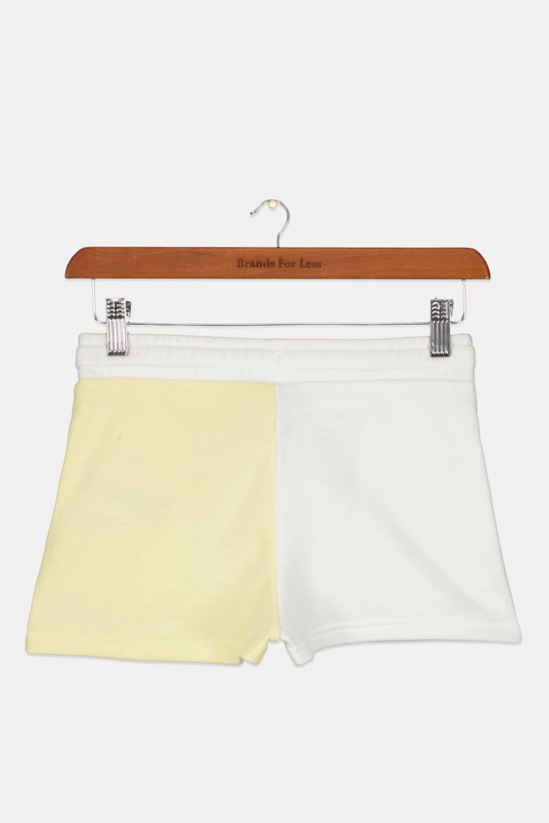 Russell Athletic Kids Girl Sportswear Fit Brand Logo Training Shorts, White - Image 2