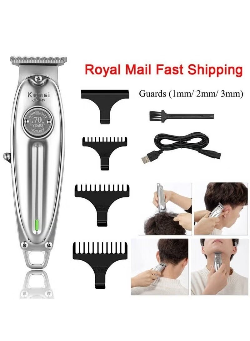 kemel Original KM-1949 Professional Rechargeable and Cordless Hair Clipper Runtime: 120 min Trimmer for Men (Silver) - Image 4