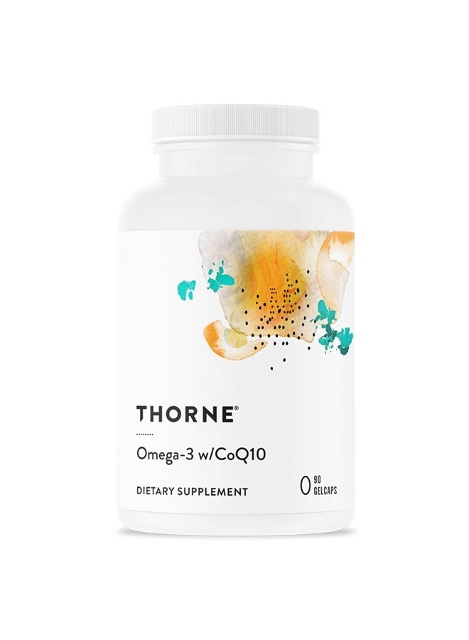 Thorne أوميغا-3 مع CoQ10 - مكمل أحماض أوميغا-3 الدهنية مع CoQ10 - EPA و DHA - 90 كبسولة جيلاتينية - Image 1