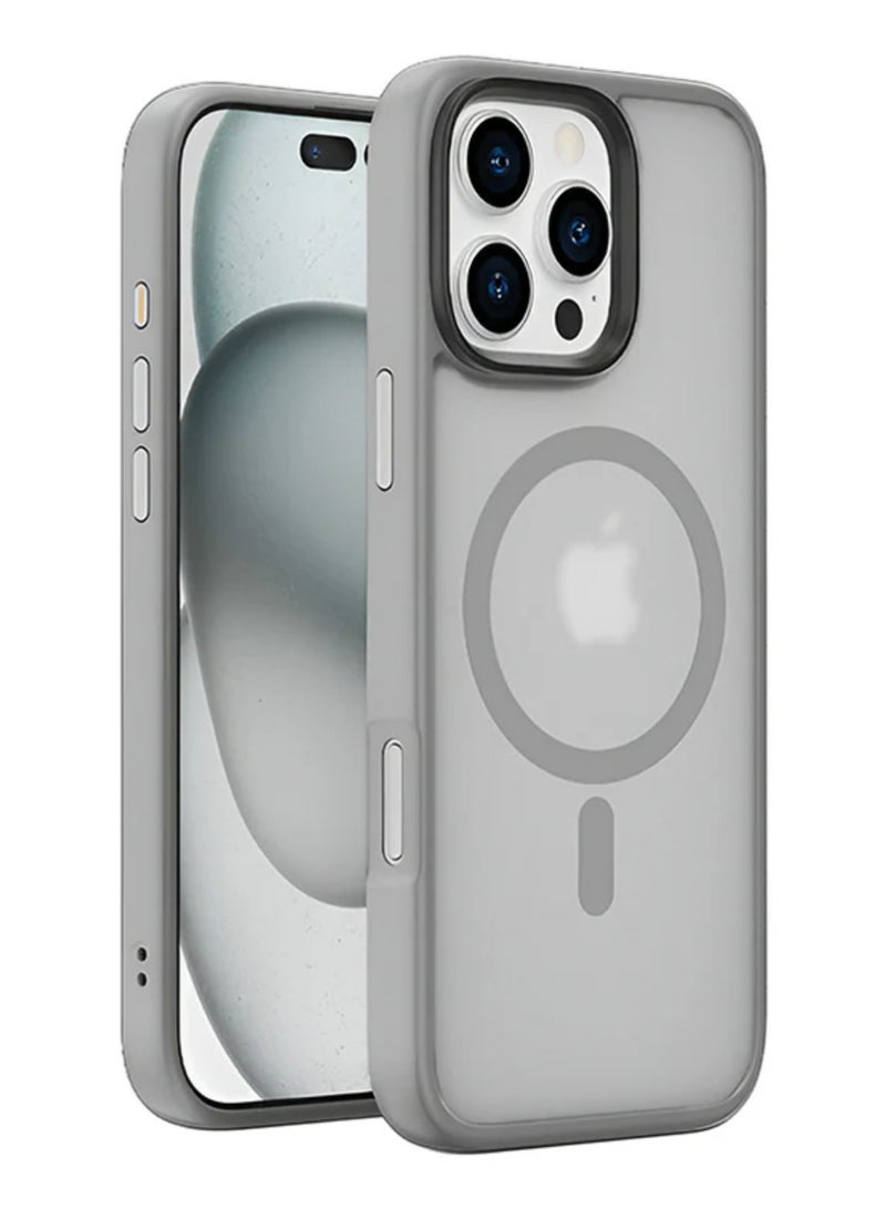 XLogix FrostX for iPhone 16 Pro Max Case, Frosted Grey - Slim Protective Cover with MagSafe Compatibility | Shockproof & Scratch-Resistant Design, FrostX Series - Image 1