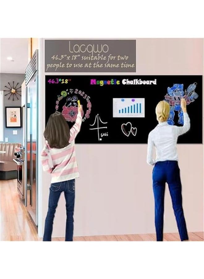 TRASSLE Magnetic Black Chalkboard Wall Sticker,Contact Paper for Wall, Self Adhesive Erasable and Waterproof Wall Chalk Board Sticker Wallpaper,Blackboard Paper for Kids Toddlers Playroom  - Image 3