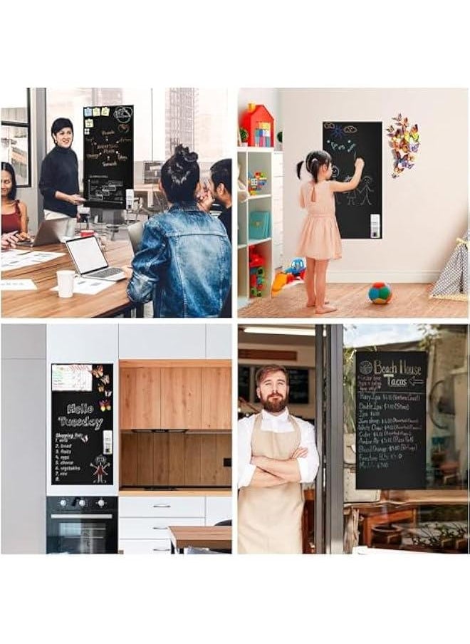 TRASSLE Magnetic Black Chalkboard Wall Sticker,Contact Paper for Wall, Self Adhesive Erasable and Waterproof Wall Chalk Board Sticker Wallpaper,Blackboard Paper for Kids Toddlers Playroom  - Image 5