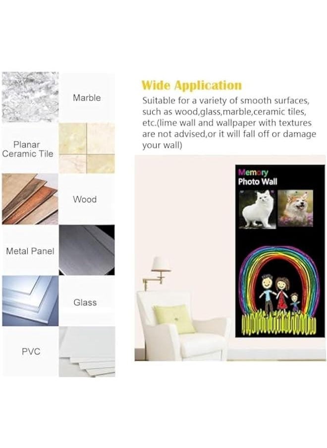 TRASSLE Magnetic Black Chalkboard Wall Sticker,Contact Paper for Wall, Self Adhesive Erasable and Waterproof Wall Chalk Board Sticker Wallpaper,Blackboard Paper for Kids Toddlers Playroom  - Image 4