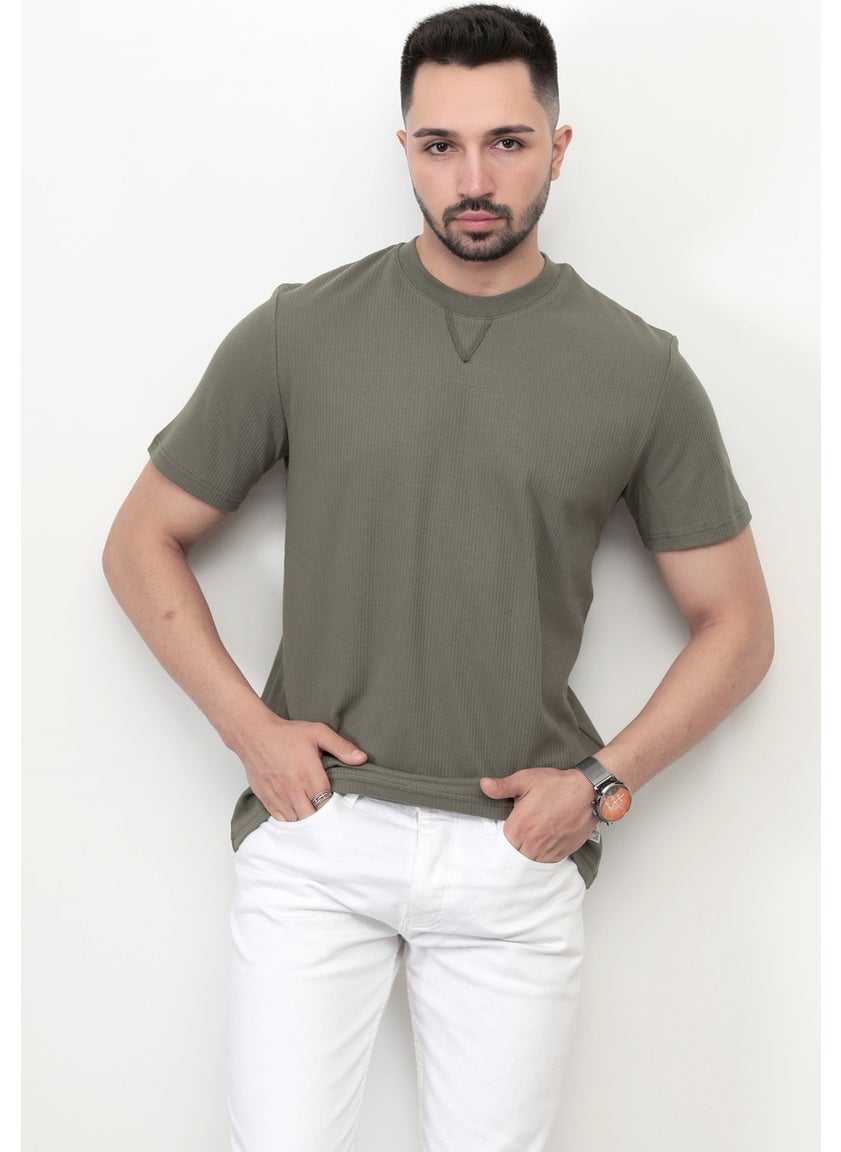 Unprinted Men's T-Shirt O Neck Regular Fit T-Shirt Khaki - 2407 - pzsku/Z02B24E390BD03A6092ACZ/45/_/1730722832/498d7887-2845-4d85-9dab-40147347c337