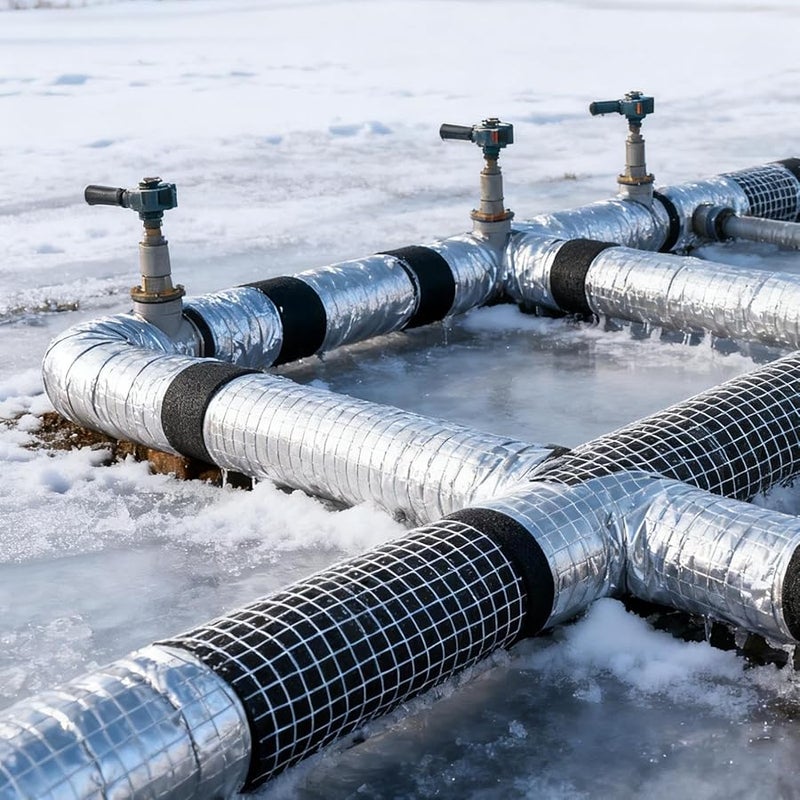 عزل أنابيب التفاف 10 قطع أنبوب رغوة لسخان الماء الساخن ومكيف الهواء - Image 3