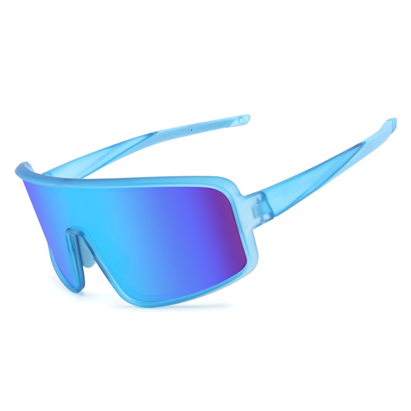 FEISEDY Sports Sunglasses, Polarized Oversized Shield for Women Men Youth, Baseball Cycling Running Outdoor Visor B2988 - Image 2