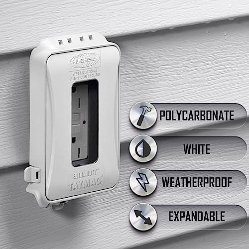 TAYMAC ML500W Single-Gang Mount 16-in-1 Flat Nonmetallic Weatherproof Vertical/Horizontal, 1-Pack, White - Image 4