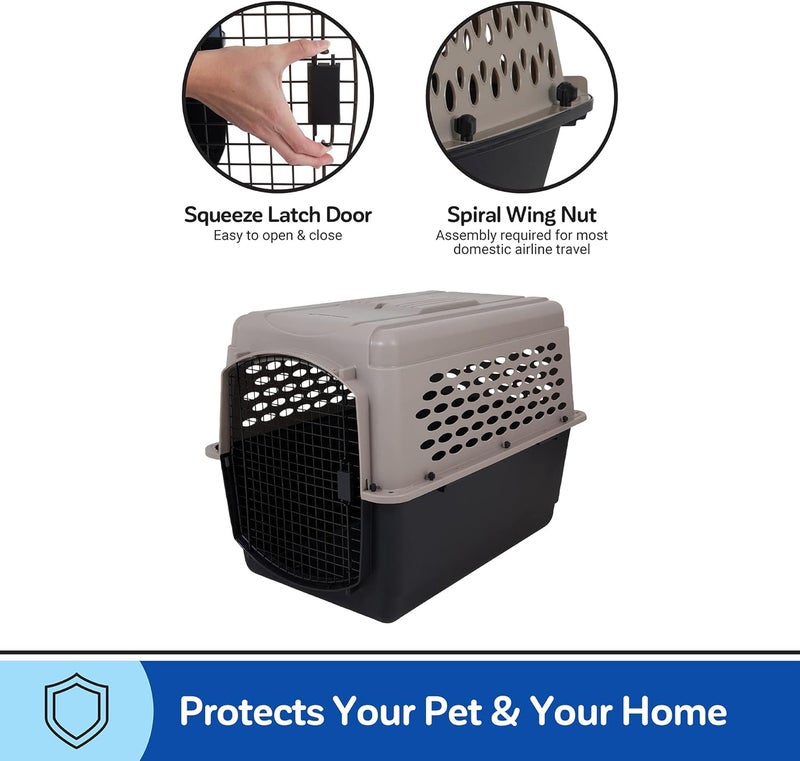 Petmate Vari Dog Kennel - Portable Dog Carriers & Crates for Large Dogs, Airline-Friendly, Durable Plastic, Pet Carrier For Home and Travel, 40 Inches, Taupe and Black - Image 5