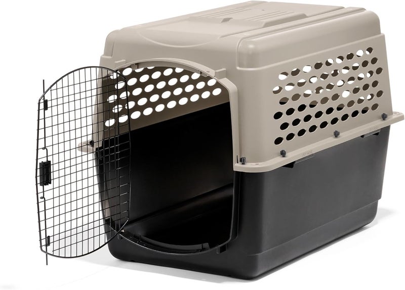 Petmate Vari Dog Kennel - Portable Dog Carriers & Crates for Large Dogs, Airline-Friendly, Durable Plastic, Pet Carrier For Home and Travel, 40 Inches, Taupe and Black - Image 1