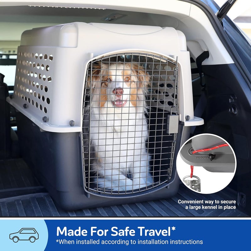 Petmate Vari Dog Kennel - Portable Dog Carriers & Crates for Large Dogs, Airline-Friendly, Durable Plastic, Pet Carrier For Home and Travel, 40 Inches, Taupe and Black - Image 4