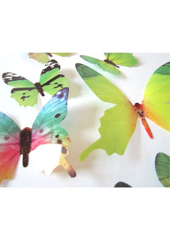 زيمي 36 قطعة من ملصقات الحائط ذاتية اللصق ثلاثية الأبعاد على شكل فراشة، ديكور إبداعي للغرف، ملصق ديكور غرفة النوم وغرفة المعيشة، ديكور المنزل (أخضر) - Image 4