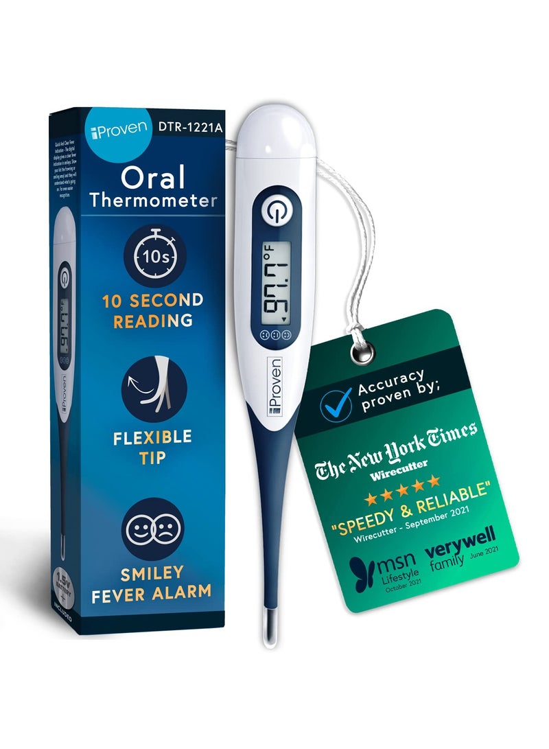 آي بروفن ميزان حرارة عن طريق الفم، يتم قياسه في 10 ثوانٍ، ميزان حرارة طبي رقمي للبالغين والأطفال - Image 1