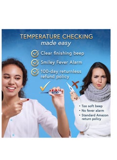 iProven Oral Thermometer, Measures in 10 seconds Digital Medical Thermometer for adults, kids  - Image 3