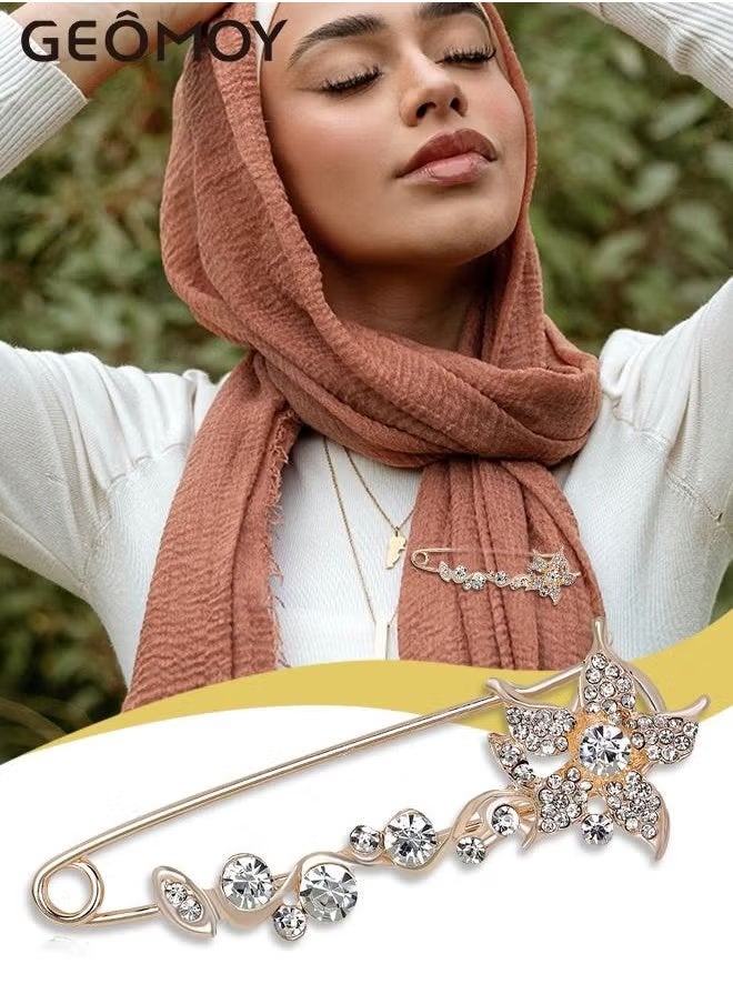 جيموي ثلاث قطع من بروش الأزياء النسائية ملاقط مستخدمة للشال واللفاع والسترة زينات اصطناعية للنساء - Image 2