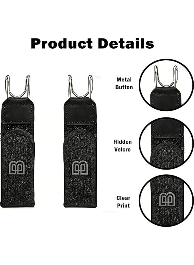 2Pcs Belt Men, Buckleless Belt for Men, Outdoor Velcro Single-Sided Buckleless Nylon Belt, Comfortable Mens Belt for Business Travel and Office Wear, Stretchable Belt with Metal Hook, for Men Women - Image 2