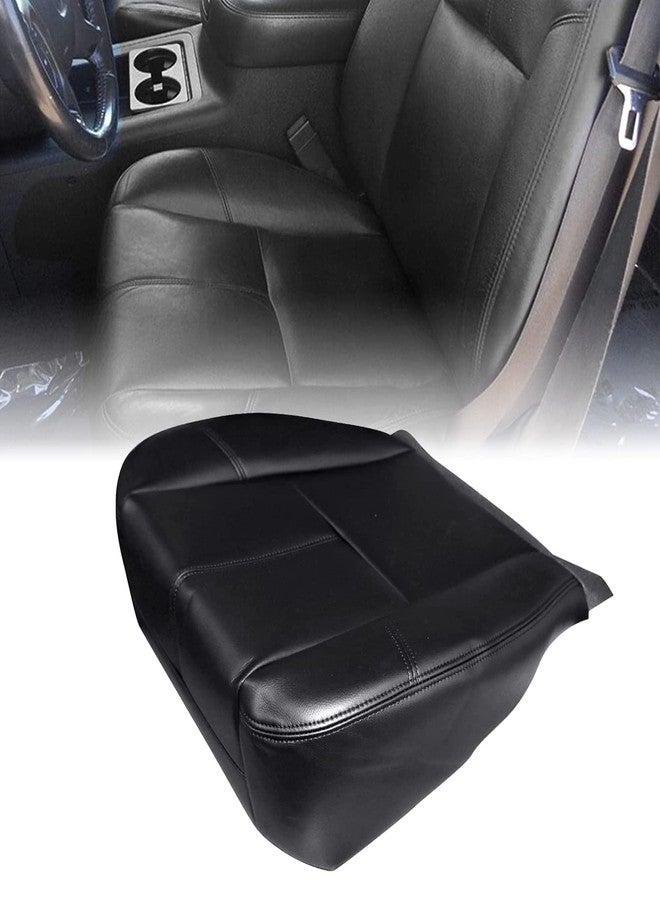 Priprilod Black Leather Driver or Passenger Side Bottom Seat Cover Compatible with Chevy Silverado Sierra Tahoe Suburban Avalanche Yukon Yukon XL 2007 2008 2009 2010 2011 2012 2013 2014 - Image 3
