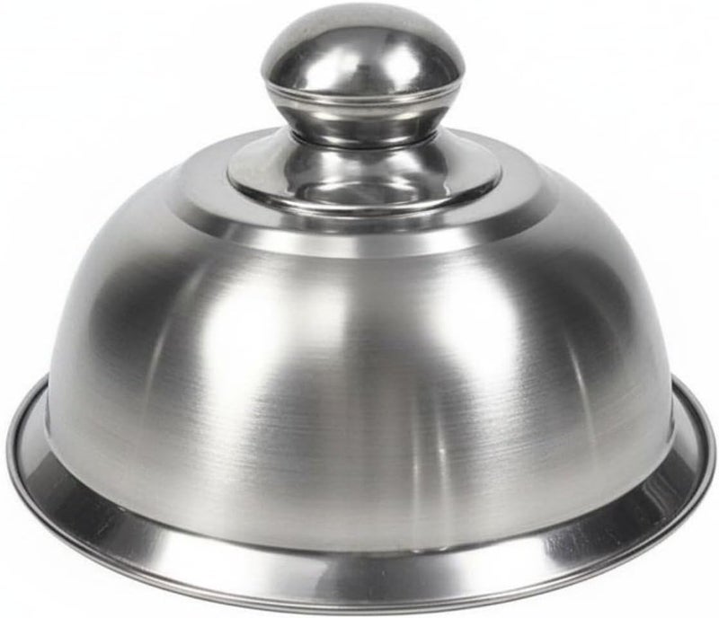 Cheese Melting Dome Versatile Stainless Steel Food Dome Heat Resistant Handle Pot Lid for Kitchen, 16CM, Steel Ball Handle - Image 1