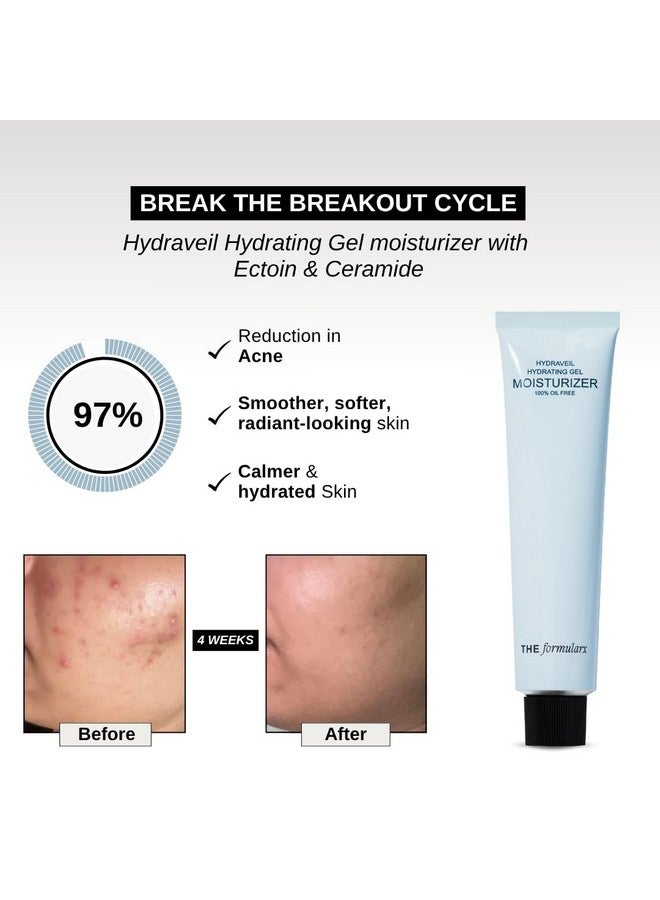 The Formularx Hydra Veil Barrier Care Gel Moisturizer with Ceramide,Hyaluronic Acid,& Ectoin for Oily,Acne & Fungal Acne Prone Skin|Oil Free,Non-comedogenic,Sensitive Skin Friendly|For Women & Men|50g - Image 3