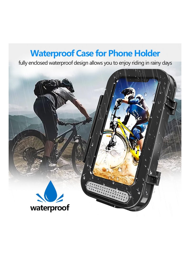 Captaintech SYOSI Motorcycle Bike Phone Holder Waterproof, 360°Rotatable Motorbike Phone Mount Case with Touch Screen, Waterproof and Dustproof with No Lag, Suitable for Mobile Phones Within 7 Inches - Image 2