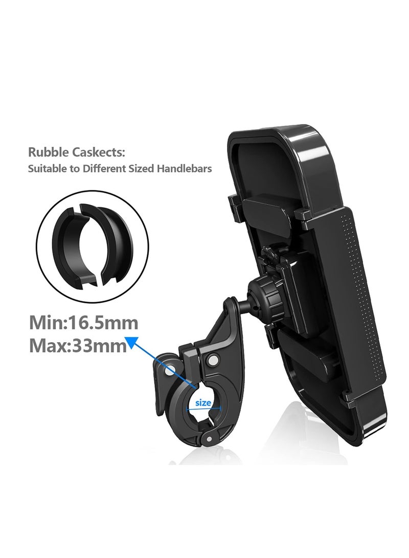 Captaintech SYOSI Motorcycle Bike Phone Holder Waterproof, 360°Rotatable Motorbike Phone Mount Case with Touch Screen, Waterproof and Dustproof with No Lag, Suitable for Mobile Phones Within 7 Inches - Image 3