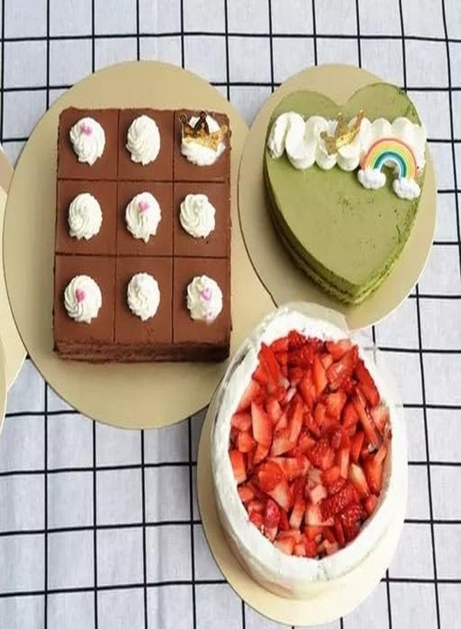 Royals Pack of 5 Cake Base Board | Baking Tools | Decoration Plate | Tray | Cardboard, Acrylic, MDF Pastry Base (MDF, 12inch Round) - Image 5