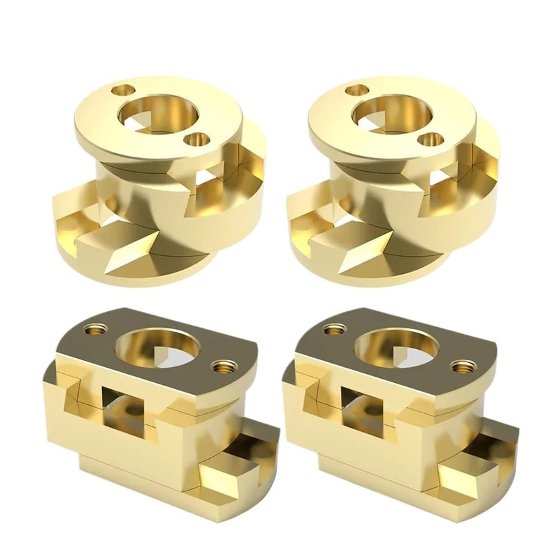 Brass Flexible Z Axis Oldham Coupling 18mm Thread for Creality Ender 3 Hot Bed Square 2pcs - Image 4