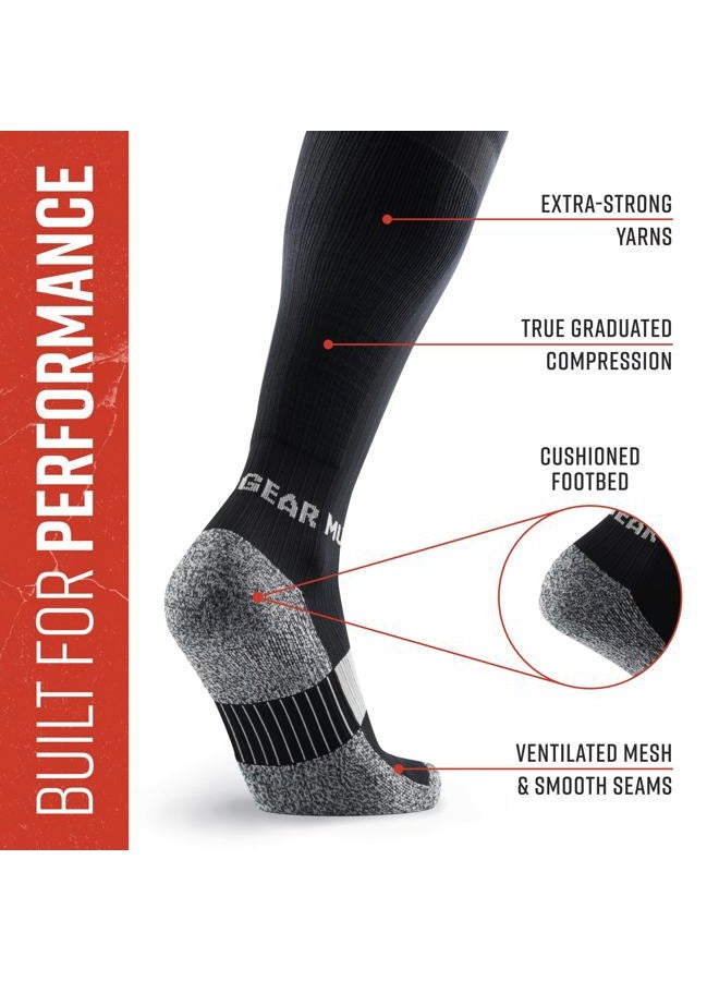 MudGear Premium Compression Socks - Mens & Womens Running Hiking Trail (1 Pair) - Image 4