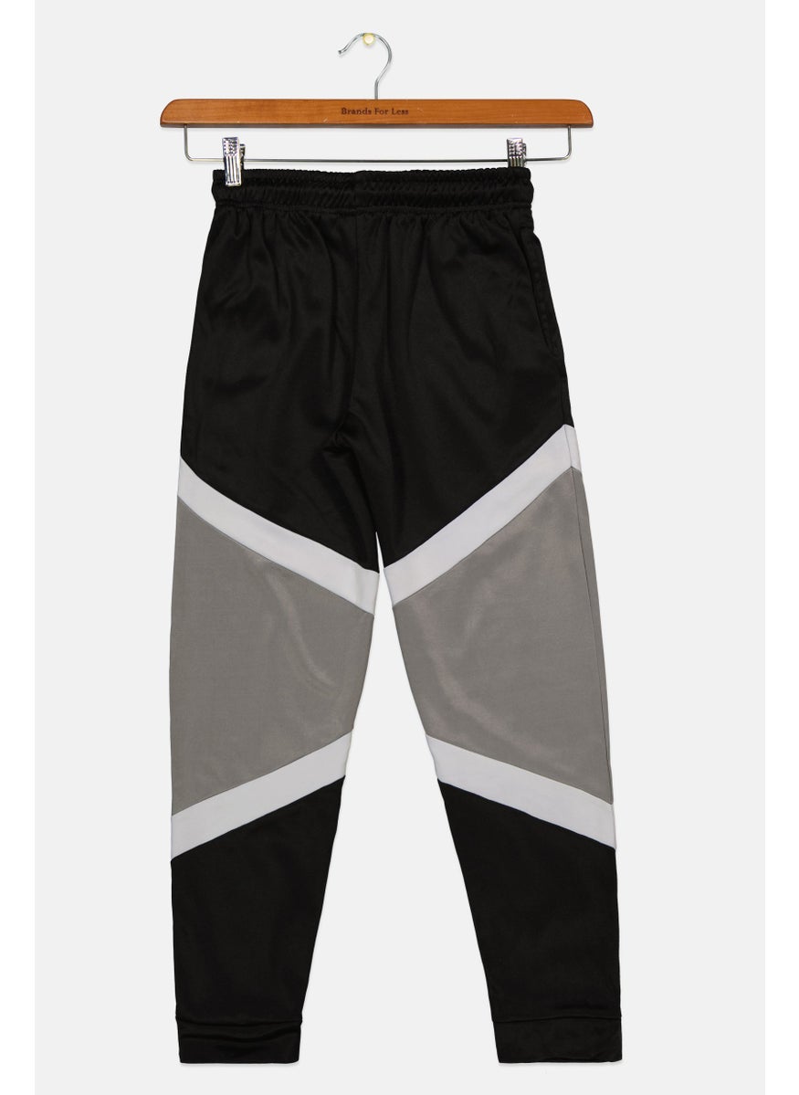 Body Glove Kids Boy Plain Jogger Pant, Black Combo  - Image 2