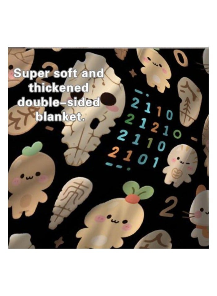 general Flannel thin blanket (warm and comfortable, suitable for sleep, gaming, dust removal and sandproof) 150cm*200cm - 501 - Image 5