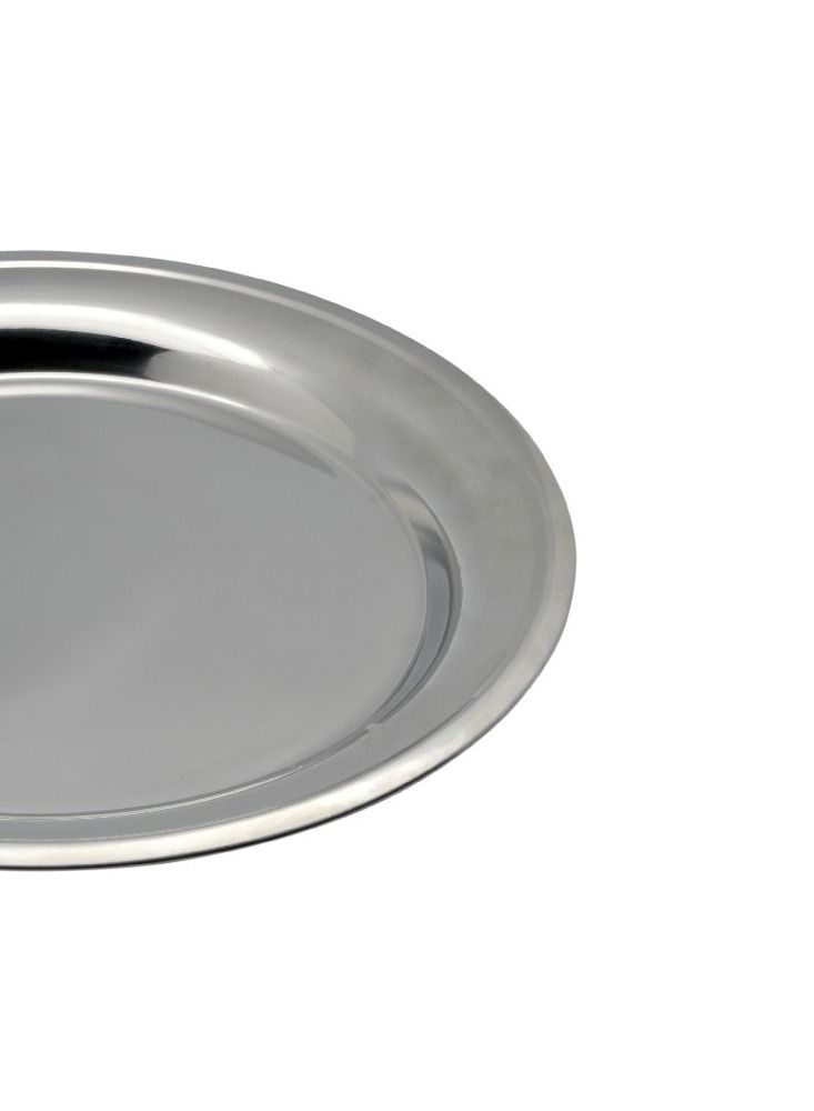 BASURRAH Stainless Steel Round Serving Tray Silver 50 cm 16-66400 - Image 2