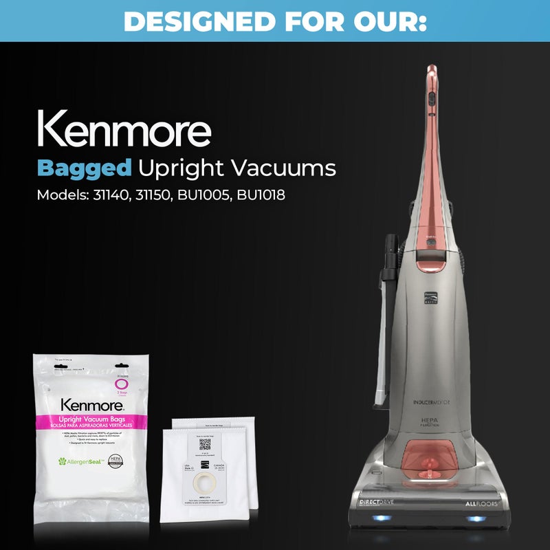 Kenmore 53294 Style O HEPA Cloth Vacuum Bags for Kenmore Upright Vacuum Cleaners 6 Pack - Image 2