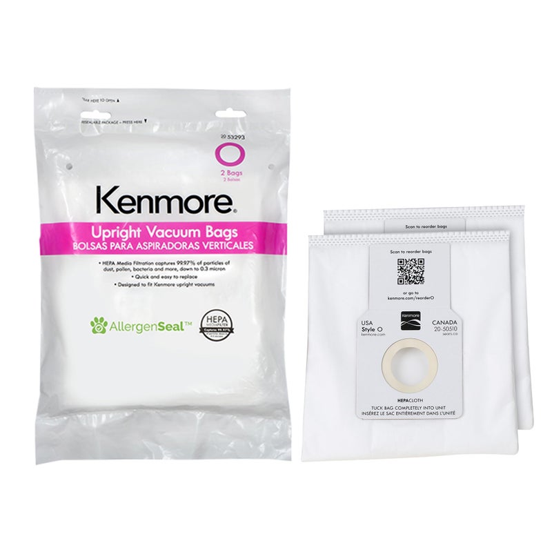 Kenmore 53294 Style O HEPA Cloth Vacuum Bags for Kenmore Upright Vacuum Cleaners 6 Pack - Image 1
