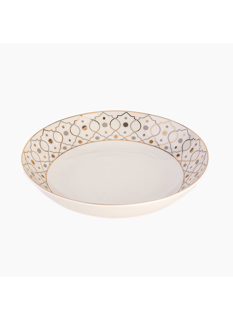 Homesmiths Homesmiths Ramadan Rosa Al Andalus Soup Plate 20Cm - Moroccan Inspired |,Ceramic , Dishwasher Safe , Elegant Design , Perfect For Iftar & Suhoor 