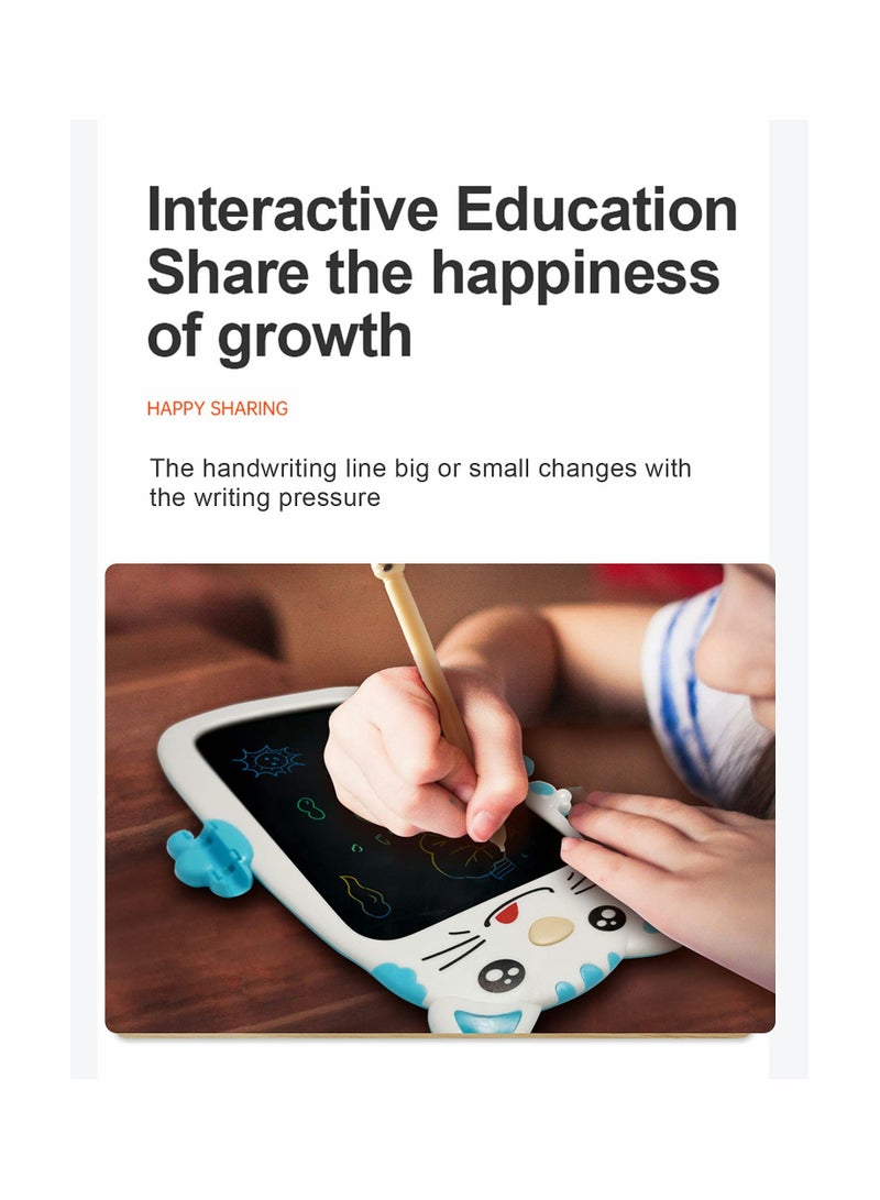 Beauenty Cute Cat LCD Writing Tablet for Kids, Colorful Doodle Board Gift, Reusable Erasable Graffiti Handwriting Tablet for Boys and Girls Ages 3 to 12 Years. - Image 5