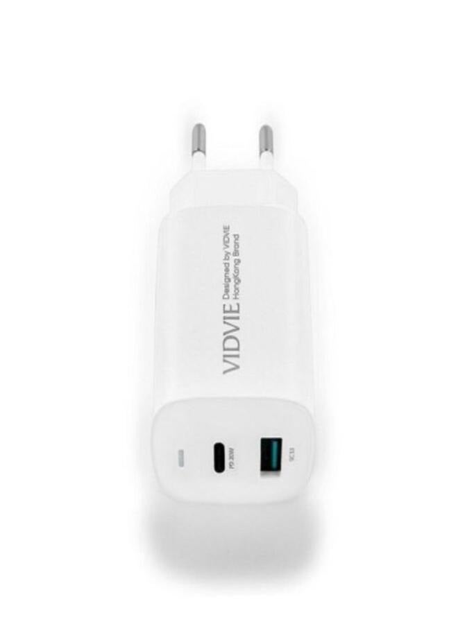 Vidvie PLE248i Main Charger 1XUSB + 1XType C + Type C/Lightning Cable 20W White - Image 2