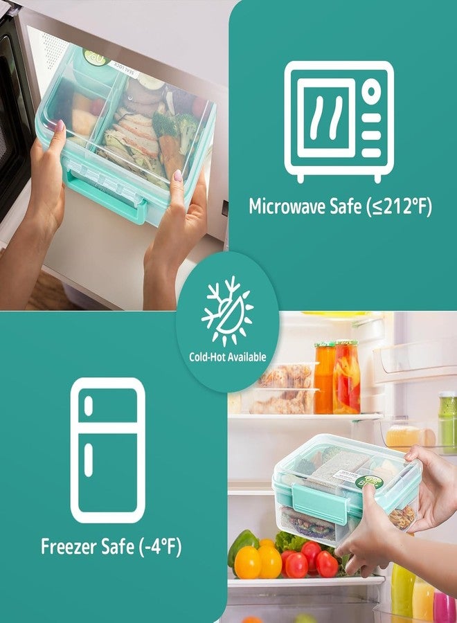 MAPPLE CREATION Salad Lunch Box Container with Sauce Container Bento Style Tray Leak Proof Lunch Box for Food Snack Salad Home Office, Salad Food Storage, Kitchen Box for Prepped Vegetables - Image 5