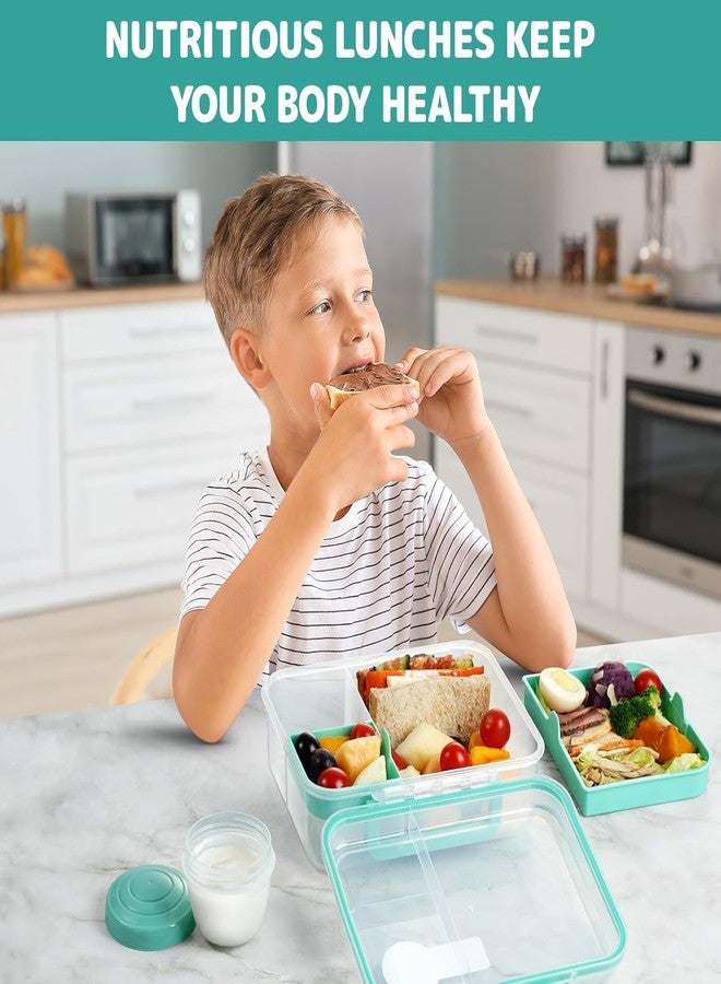 MAPPLE CREATION Salad Lunch Box Container with Sauce Container Bento Style Tray Leak Proof Lunch Box for Food Snack Salad Home Office, Salad Food Storage, Kitchen Box for Prepped Vegetables - Image 4