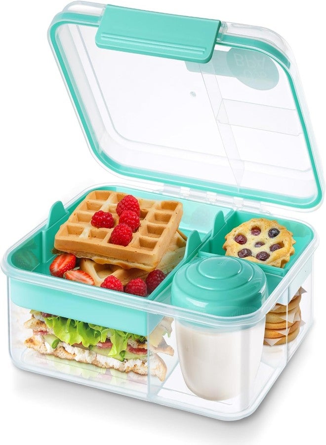 MAPPLE CREATION Salad Lunch Box Container with Sauce Container Bento Style Tray Leak Proof Lunch Box for Food Snack Salad Home Office, Salad Food Storage, Kitchen Box for Prepped Vegetables - Image 1