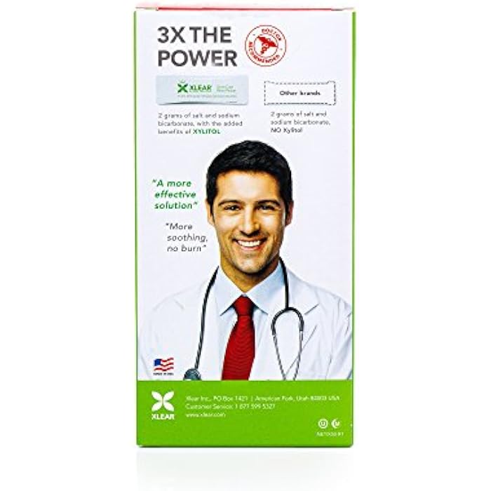 Xlear Natural Sinus Rinse Saline Packets with Xylitol, 50 Count (Pack of 2) | Sinus Care Refill Solution for Dry Nose, Fast Pressure and Congestion Relief, Works with Most Nasal Irrigation Systems - Image 3