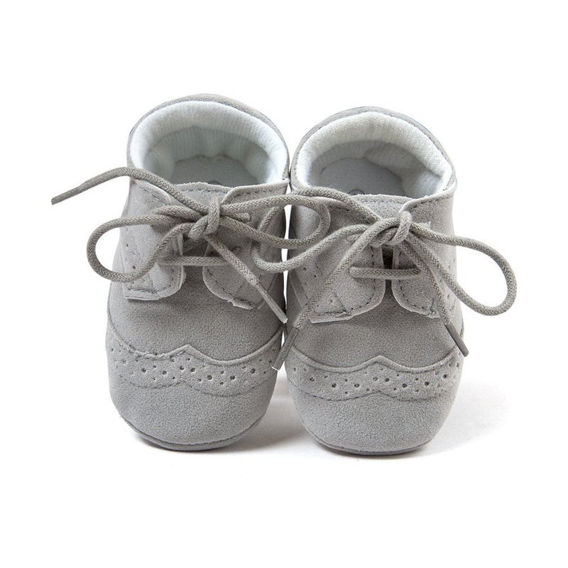 ESTAMICO Baby Boys Shoes Prewalker PU Sneakers Gray 3-6 Months - Image 1